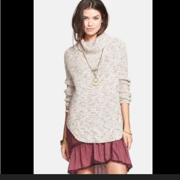 Free People Dylan Tweedy Turtleneck Sweater